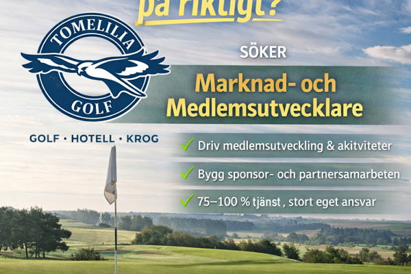 Tomelilla Golf söker Marknad- och Medlemsutvecklare