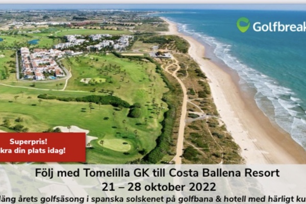 Res med Tomelilla Golf till Spanien