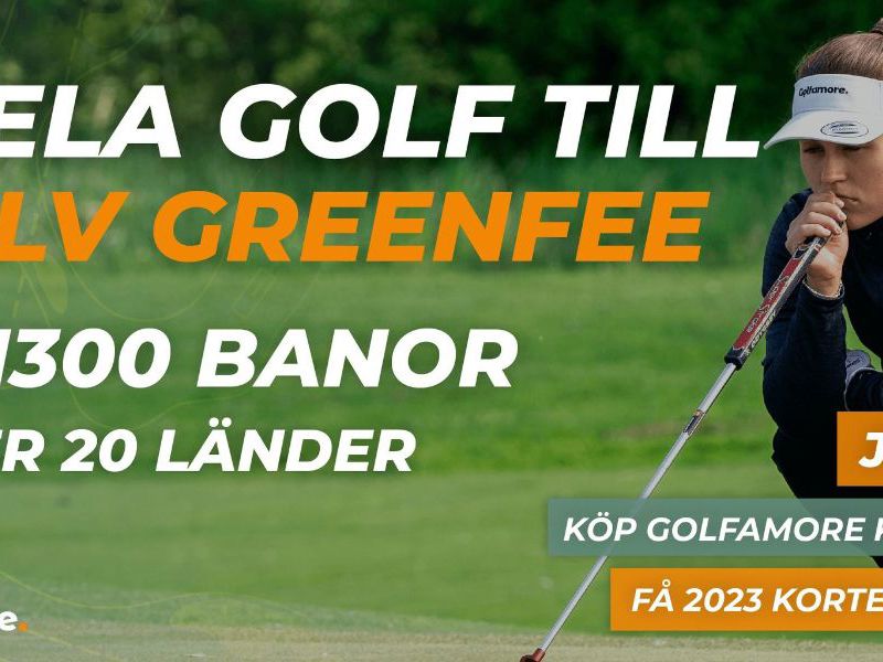 Köp Golfamore-kortet 2024 via Tomelilla Golf, få 2023 på köpet!