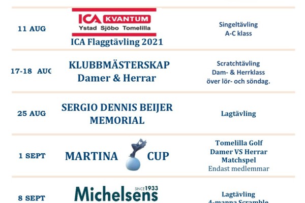 info och anmälan via MinGolf