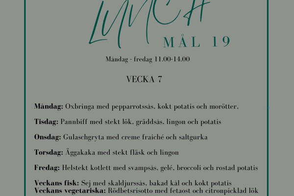Restaurangen öppnar på måndag!